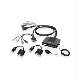 IOGEAR KVMP GCS982DPKIT 2-Port Dual-Link DVI and DisplayPort Cable KVM Kit  with 2.1 Audio Retail