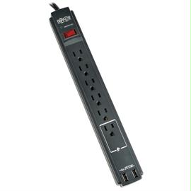 Tripp-Lite SURGE TLP606USBBTAA 6-Outlet 6ft 990 Joules 6x5-15R-NEMA 5-15P Retail