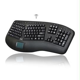 Adesso Keyboard WKB-4500UB Wireless Tru-Form Ergo Touchpad Keyboard Retail
