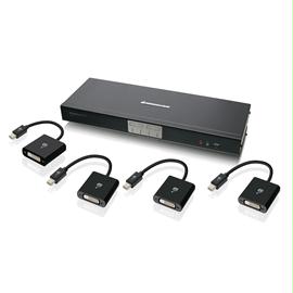 IOGEAR KVMP GCS1784MDPKIT 4-Port DVI and Mini DisplayPort KVMP Kit with 7.1 Audio Retail