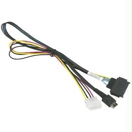 Supermicro Cable CBL-SAST-0956 55cm OCuLink to PCIE SFF-8639 U.2 with Power Cable Bare