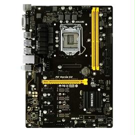 Biostar Motherboard TB250-BTC+ Core i7-i5-i3 LGA1151 B250 DDR4 SATA 8xPCI Express USB3.0 ATX Retail