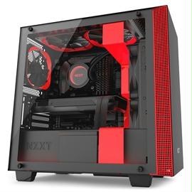 NZXT H400i micro-ATX MINI TOWER NO PS 0-0-(1) BAY USB BLACK RED NO LED BACK INTERIOR WINDOW
