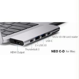 OEM Production Accessory NEO C-DGR USB-C Multiport Adapter with HDMI Output for MacBook Retail