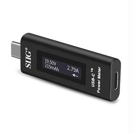 SIIG Accessory CE-TE0011-S1 USB-C Power Meter Tester with Digital Indicator Brown Box