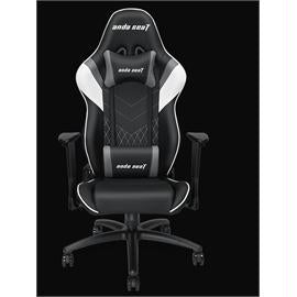 Andaseat Furniture AD4-03-BWG-PV Gaming Racer Chair Black-White-Grey Retail