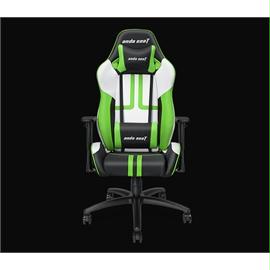 Andaseat Furniture AD7-05-BWE-PV Large Size Gaming Racing Chair Black-White-Green Retail