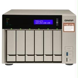QNAP Network Attached Storage TVS-673e-8G-US 8Bay 8GB AMD R series Quad-core 2.1GHz 10G-ready Retail