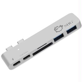 SIIG Accessory JU-TB0212-S1 Thunderbolt 3 USB-C Hub with Card Reader and PD Adapter Silver Retail