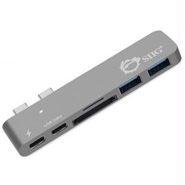 SIIG Accessory JU-TB0312-S1 Thunderbolt 3 USB-C Hub with Card Reader and PD Adapter Space Gray Retail