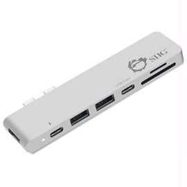 SIIG Accessory JU-TB0412-S1 Thunderbolt 3 USB-C Hub HDMI with Card Reader and PD ADP Silver Retail