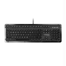 Azio Keyboard MK-RETRO-L-01-US USB RETRO CLASSIC Mechanical Keyboard ONYX Retail
