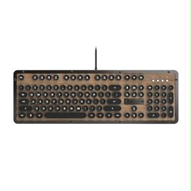 Azio Keyboard MK-RETRO-W-01-US USB RETRO CLASSIC Mechanical Keyboard Elwood Retail