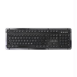 Azio Keyboard MK-RETRO-L-01B-US Bluetooth Retro Classic Mechanical Keyboard Oynx Retail