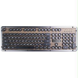 Azio Keyboard MK-RETRO-W-01B-US Bluetooth Retro Classic Mechanical Keyboard Elwood Retail